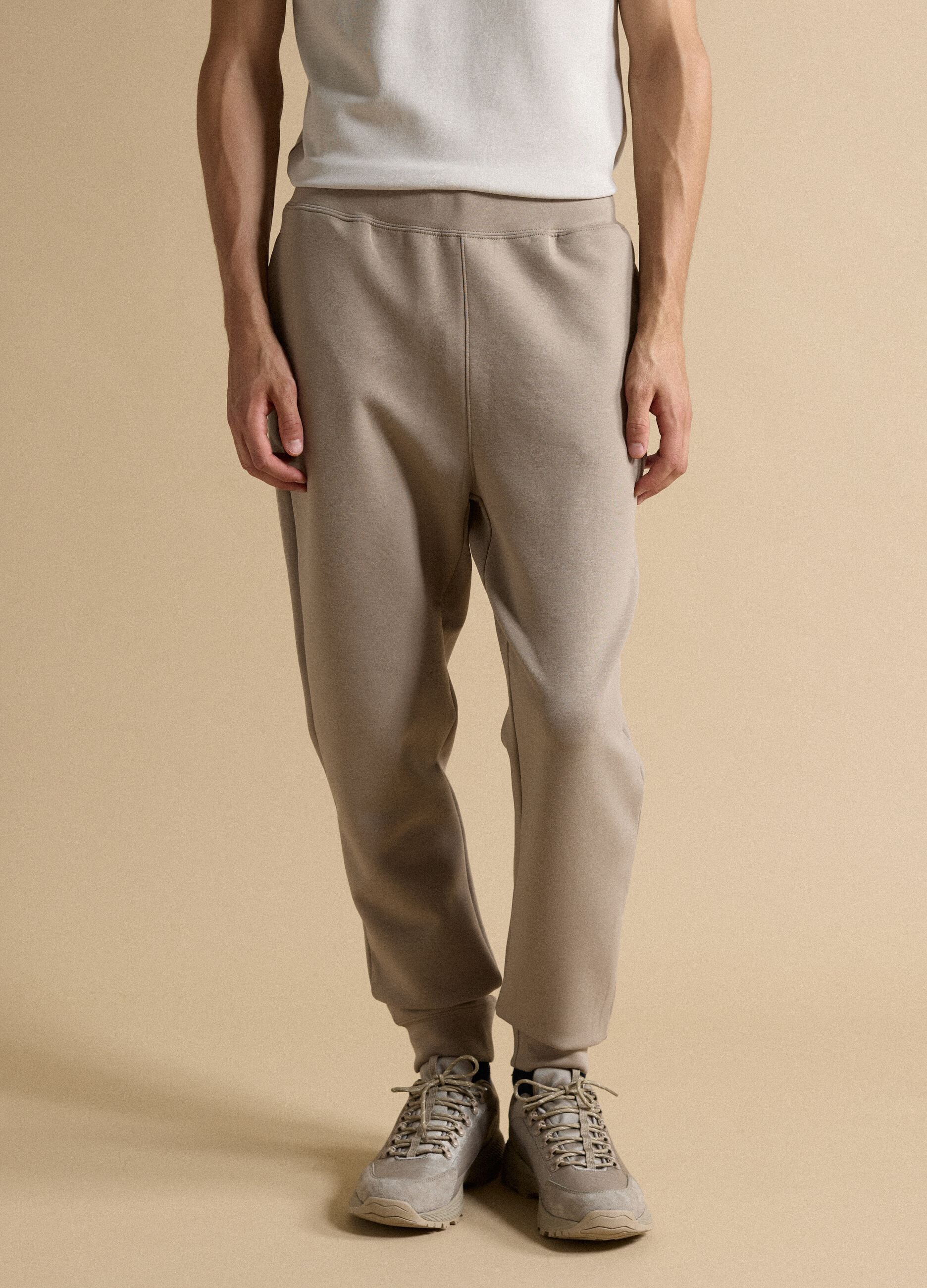 Grey regular-fit joggers in stretch Easy Dry fabric