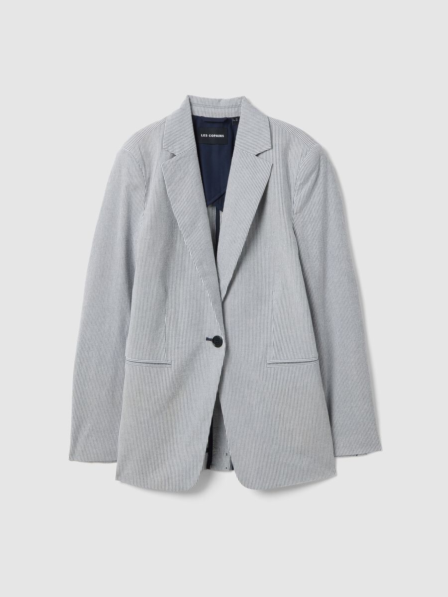 Grey Stretch Cotton Blazer_4