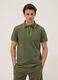 Green stretch cotton polo shirt with classic collar_0