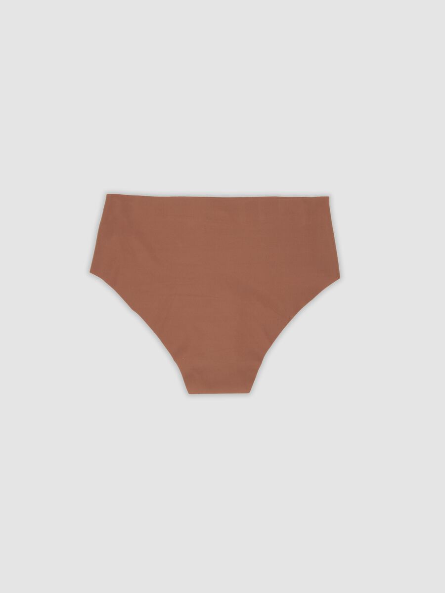 Brown regular-waist stretch microfibre hipster briefs_6