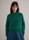 Green crew neck pullover in pure cotton regular fit_0