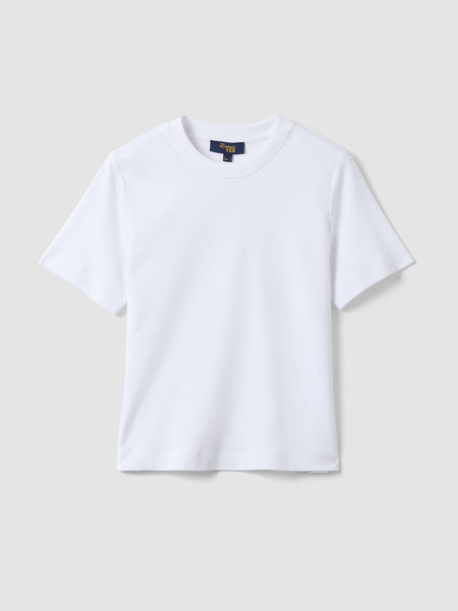 White pure cotton T-shirt with relaxed fit_4