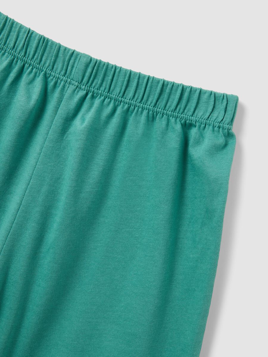 Children's green pure cotton pyjamas regular fit with print_3