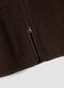 Colete castanho regular fit com efeito teddy_5