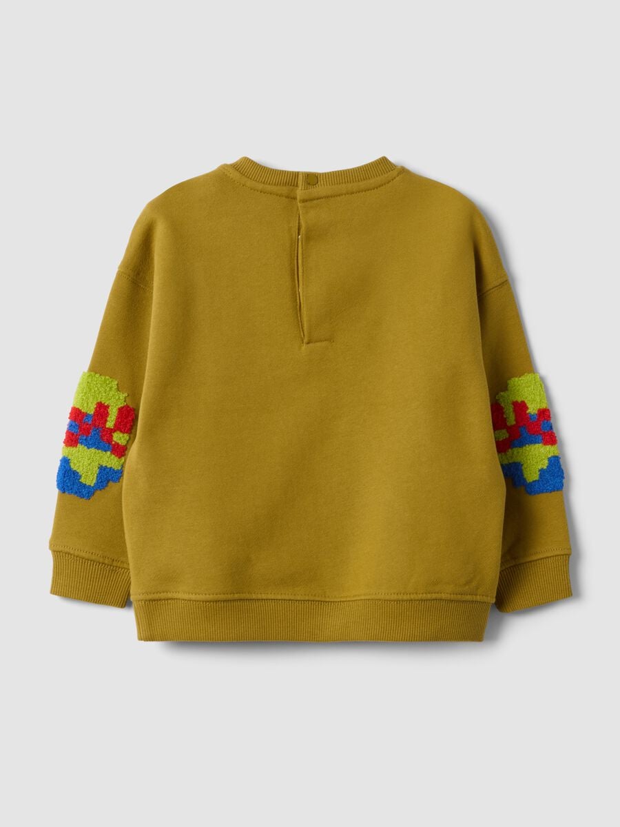 Ecru crew-neck sweatshirt in pure organic cotton_1