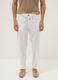 White stretch-cotton carrot-fit chino trousers_1