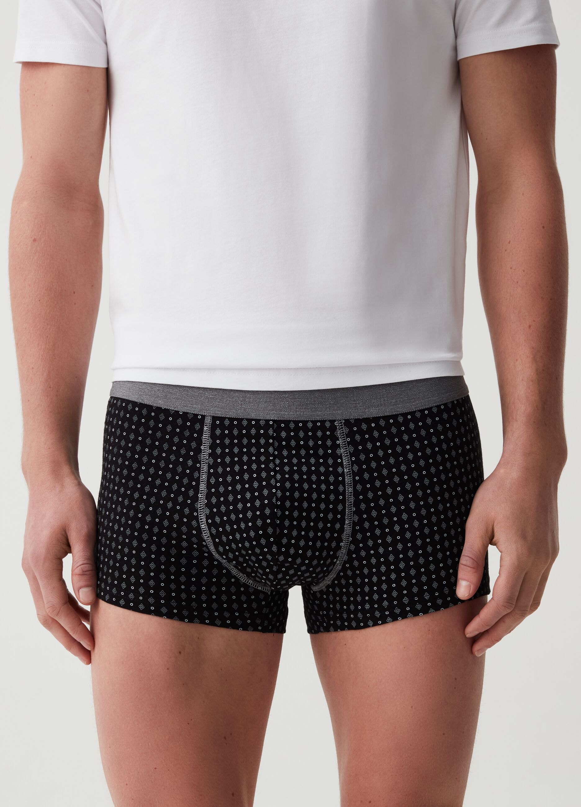 Five-pack boxer shorts with micro pattern