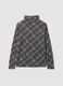 Grey lyocell-blend jumper with check roll neck, regular fit_2