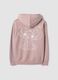 Sweatshirt rosa com capuz em algod&atilde;o puro com estampado Lilo & Stitch_6