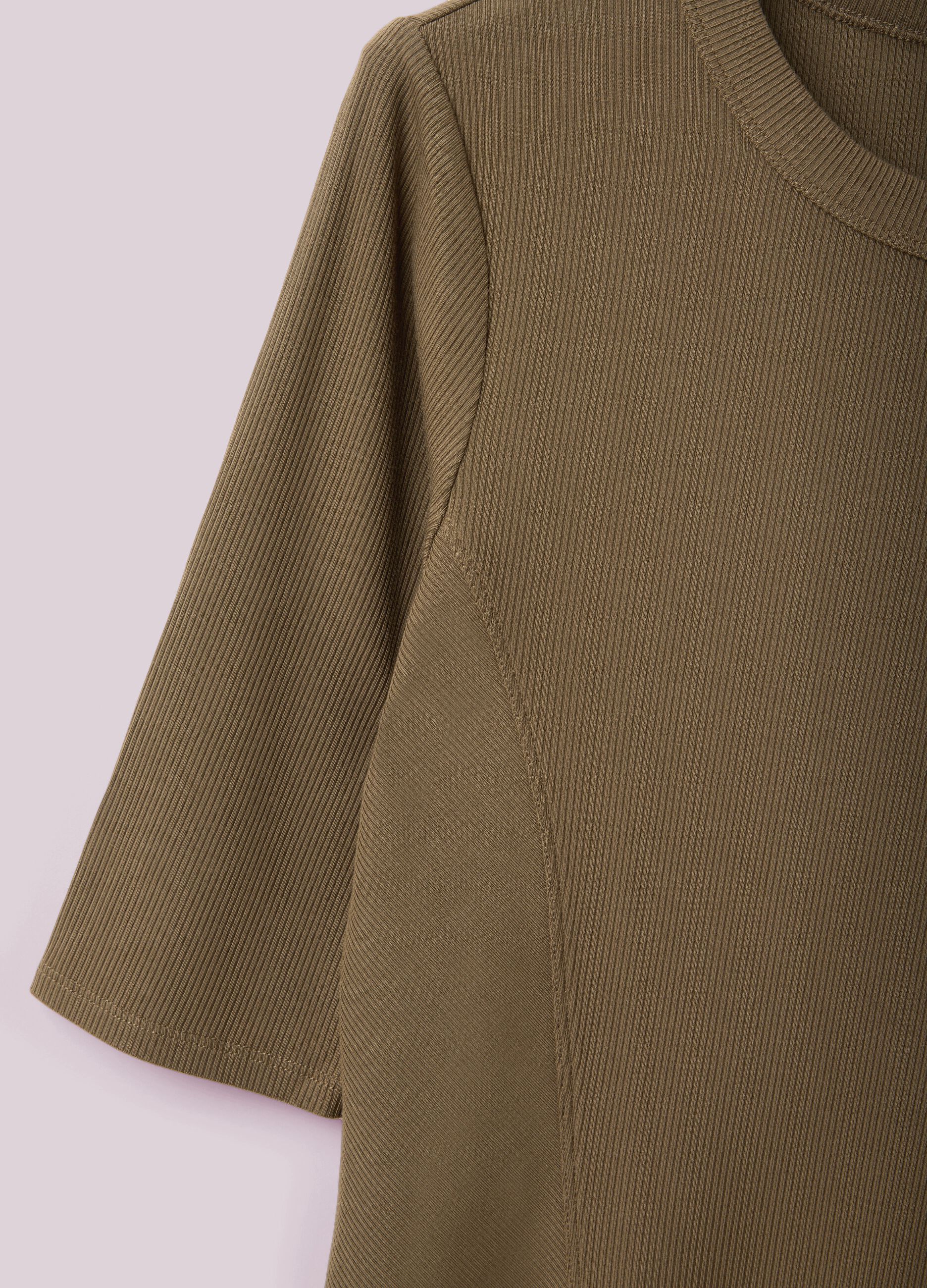 Ribbed stretch modal T-shirt ALTAVIA STUDIO