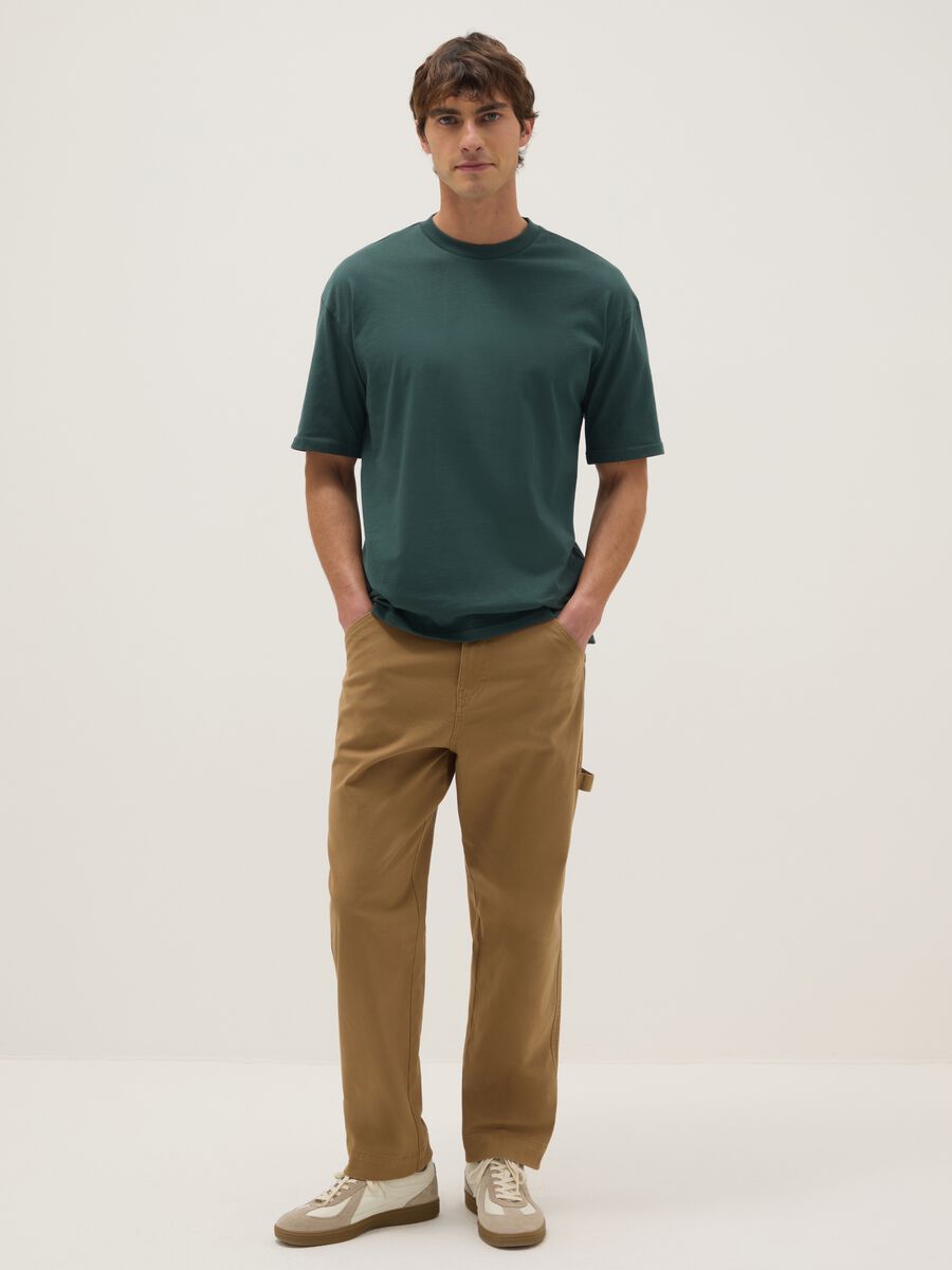 Green pure cotton relaxed fit t-shirt_1