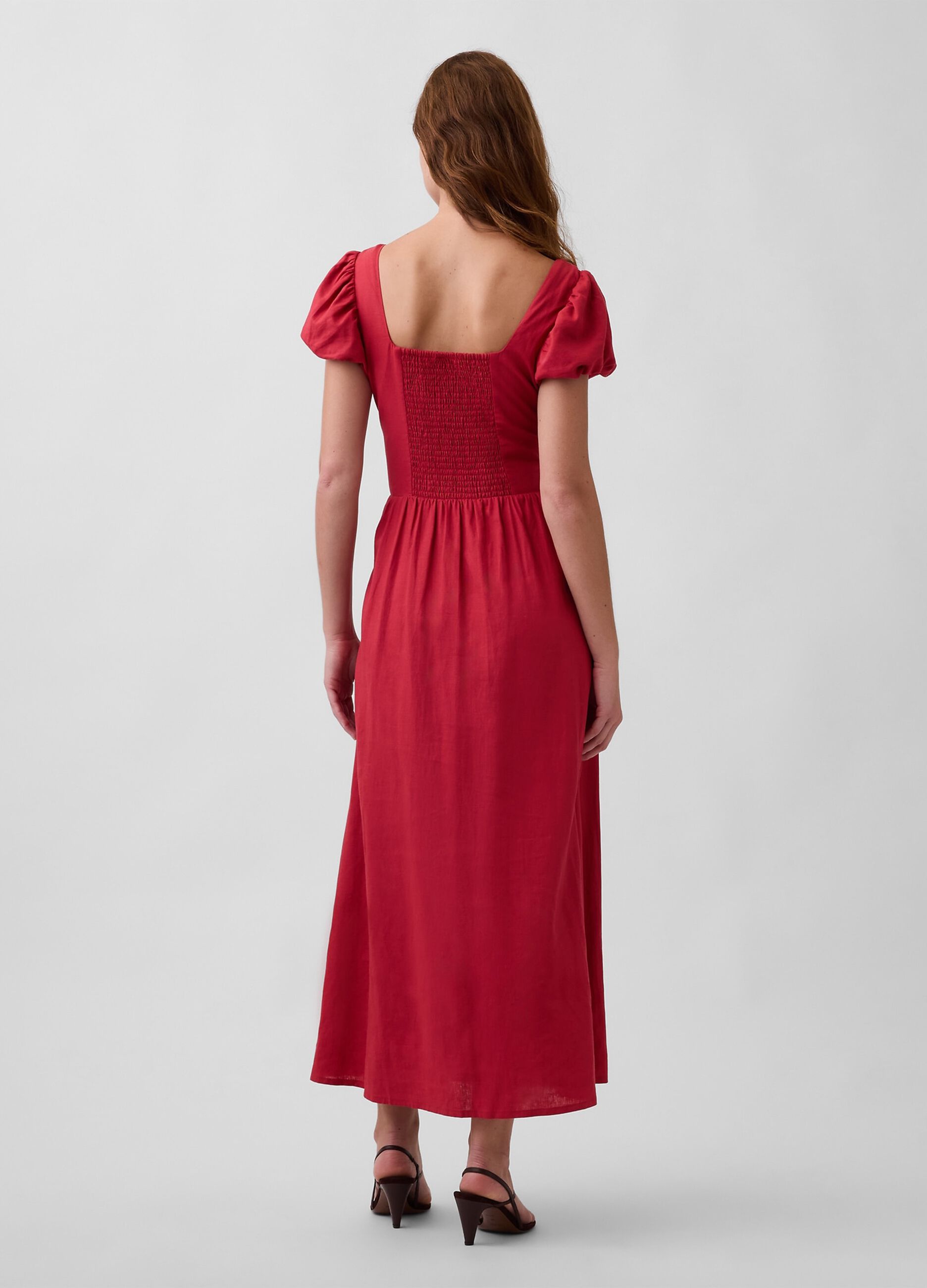 Midikleid aus Leinenmix