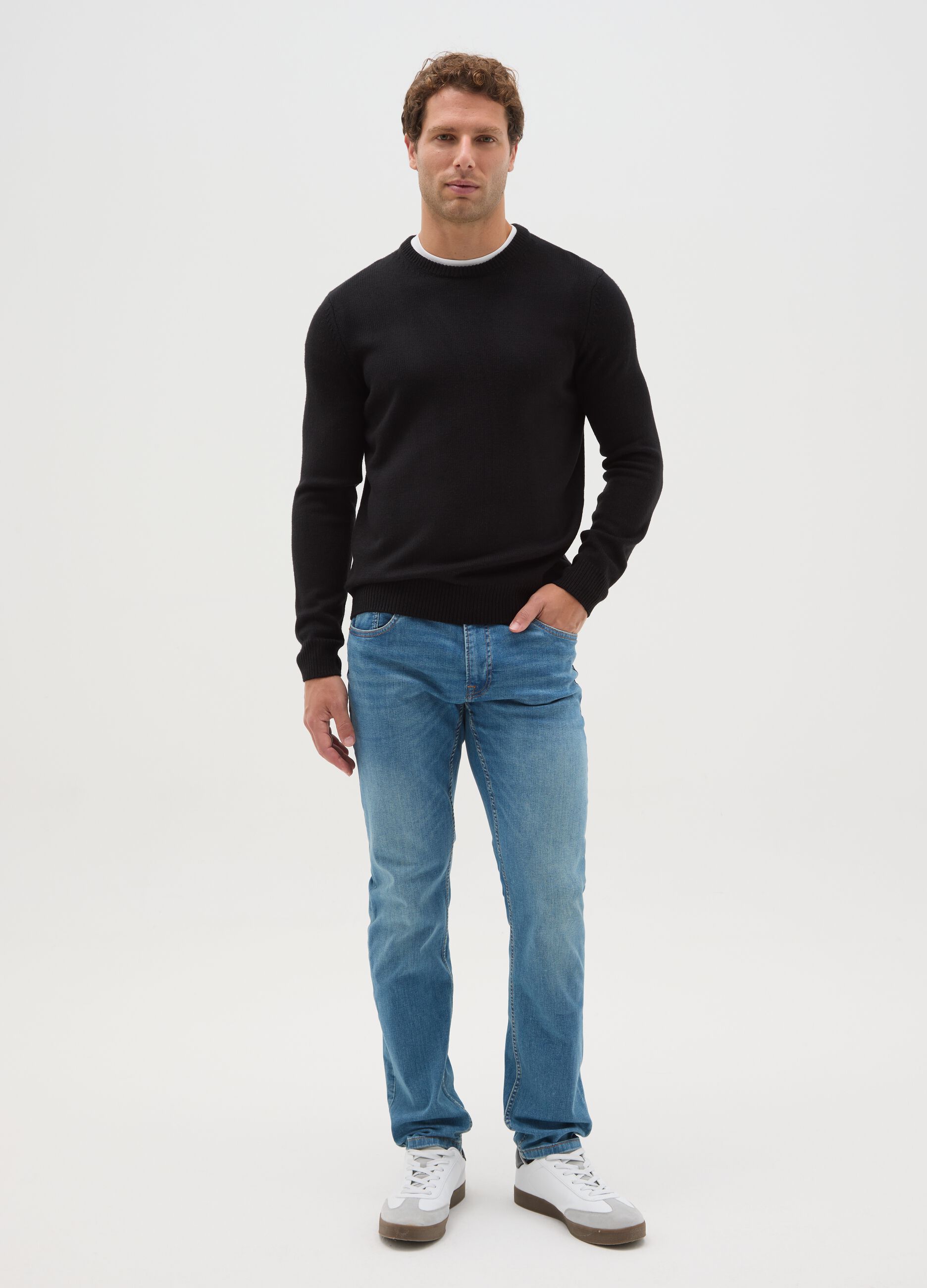 Slim fit blue denim jeans
