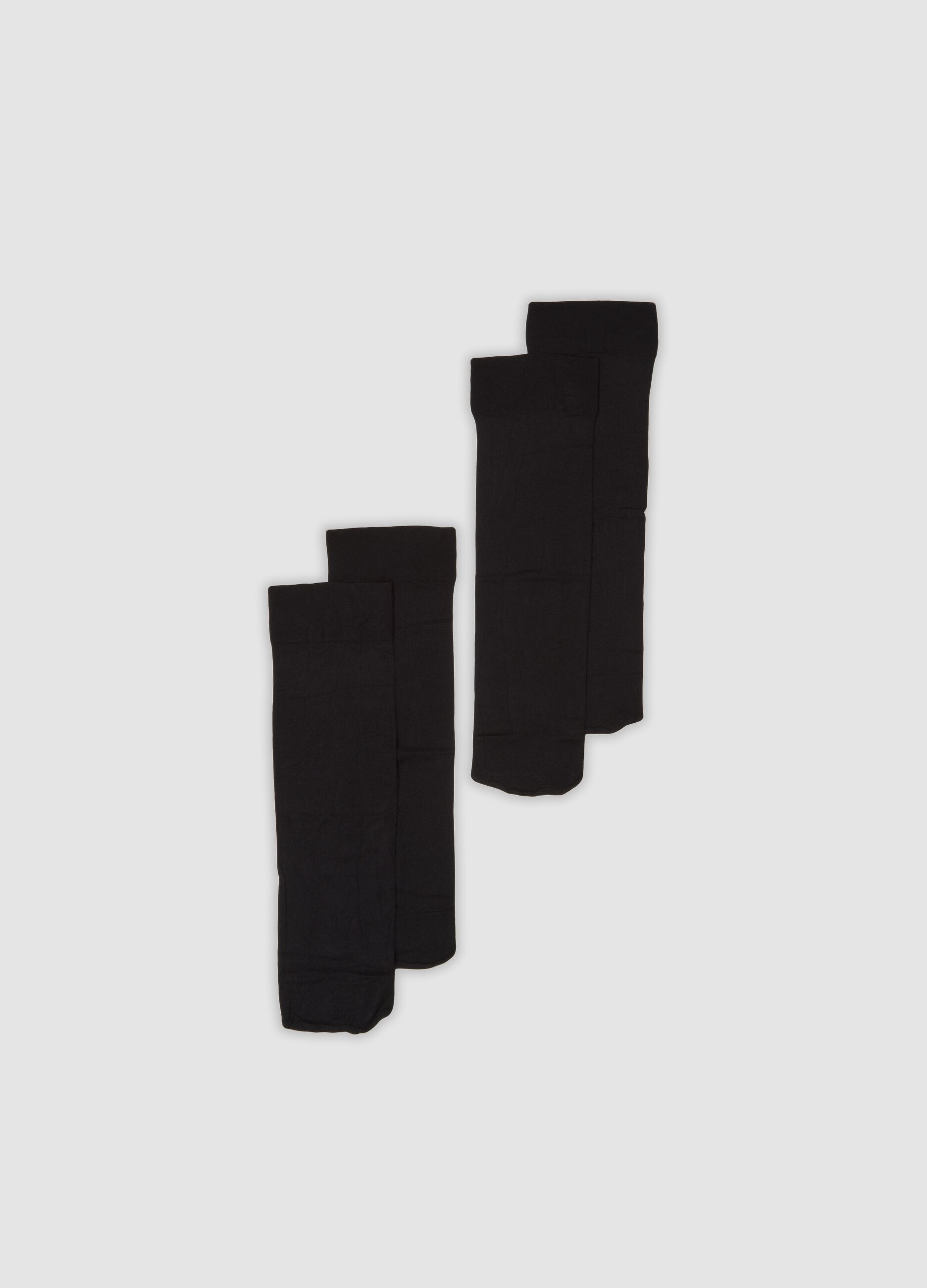 Bipack collant neri in microfibra elasticizzata