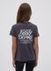 Grey pure organic cotton T-shirt with front and back print for girls_2