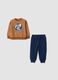 Brown pure cotton Tom & Jerry printed jogger set_0