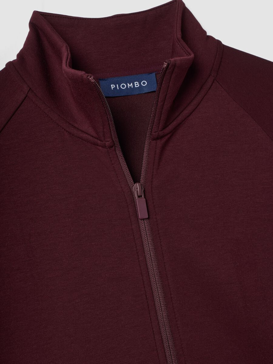 Red full-zip jacket with stretch Easy Dry fabric, regular fit_5