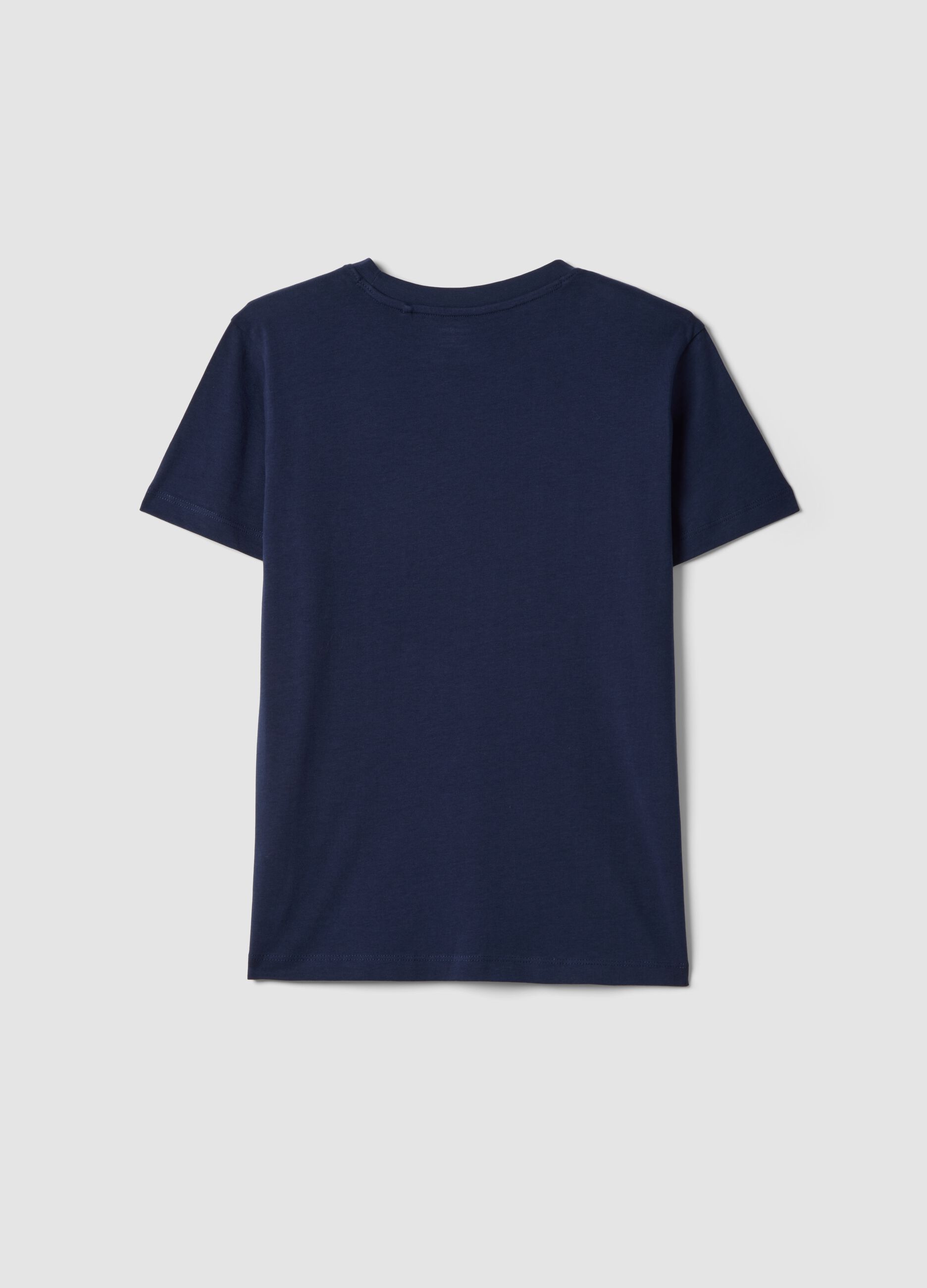 Boys&rsquo; blue pure cotton regular fit T-shirt