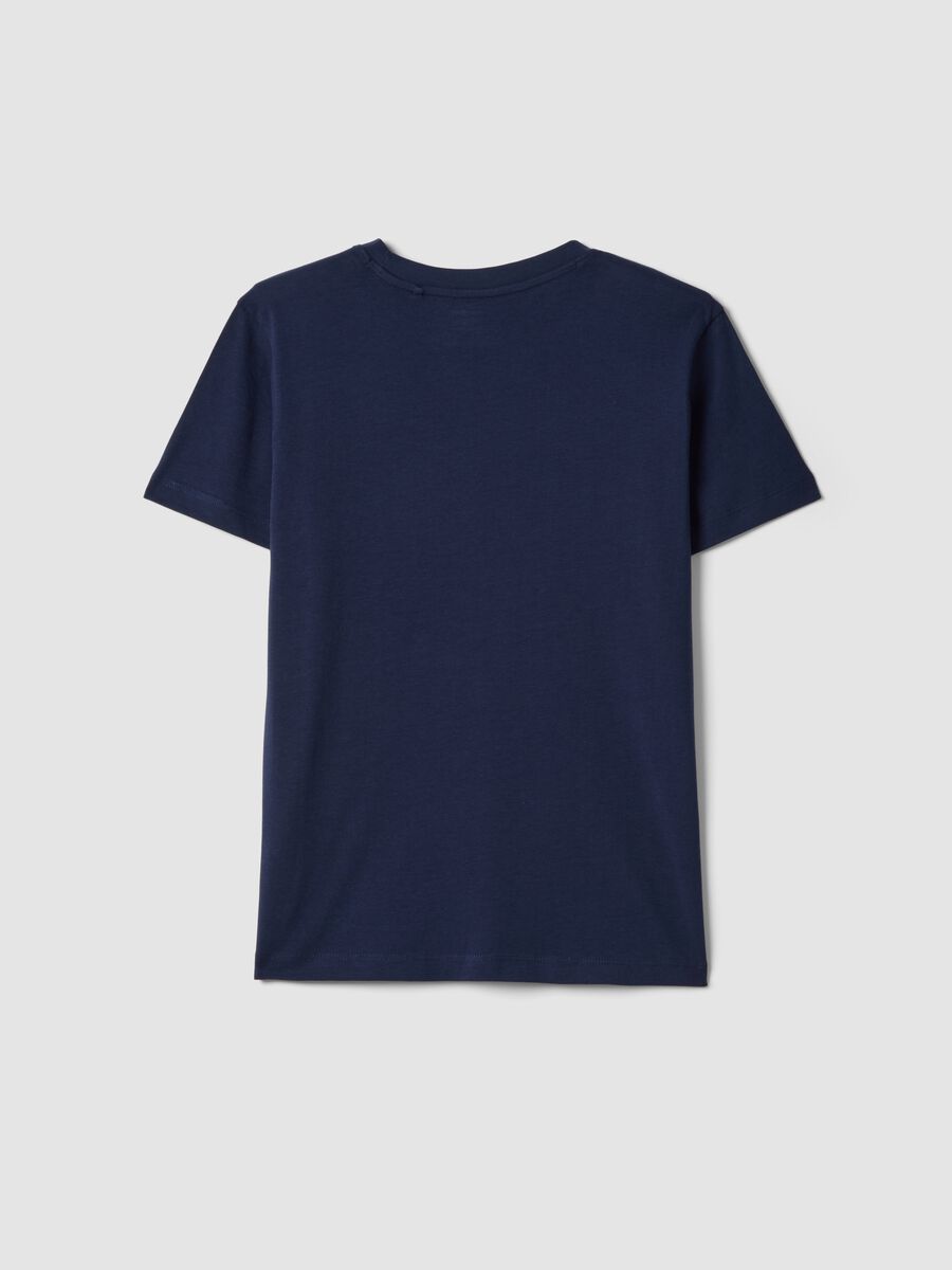 Boys&rsquo; blue pure cotton regular fit T-shirt_1