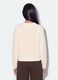 Cardigan beige in misto cotone con scollo profondo a V fitted_3