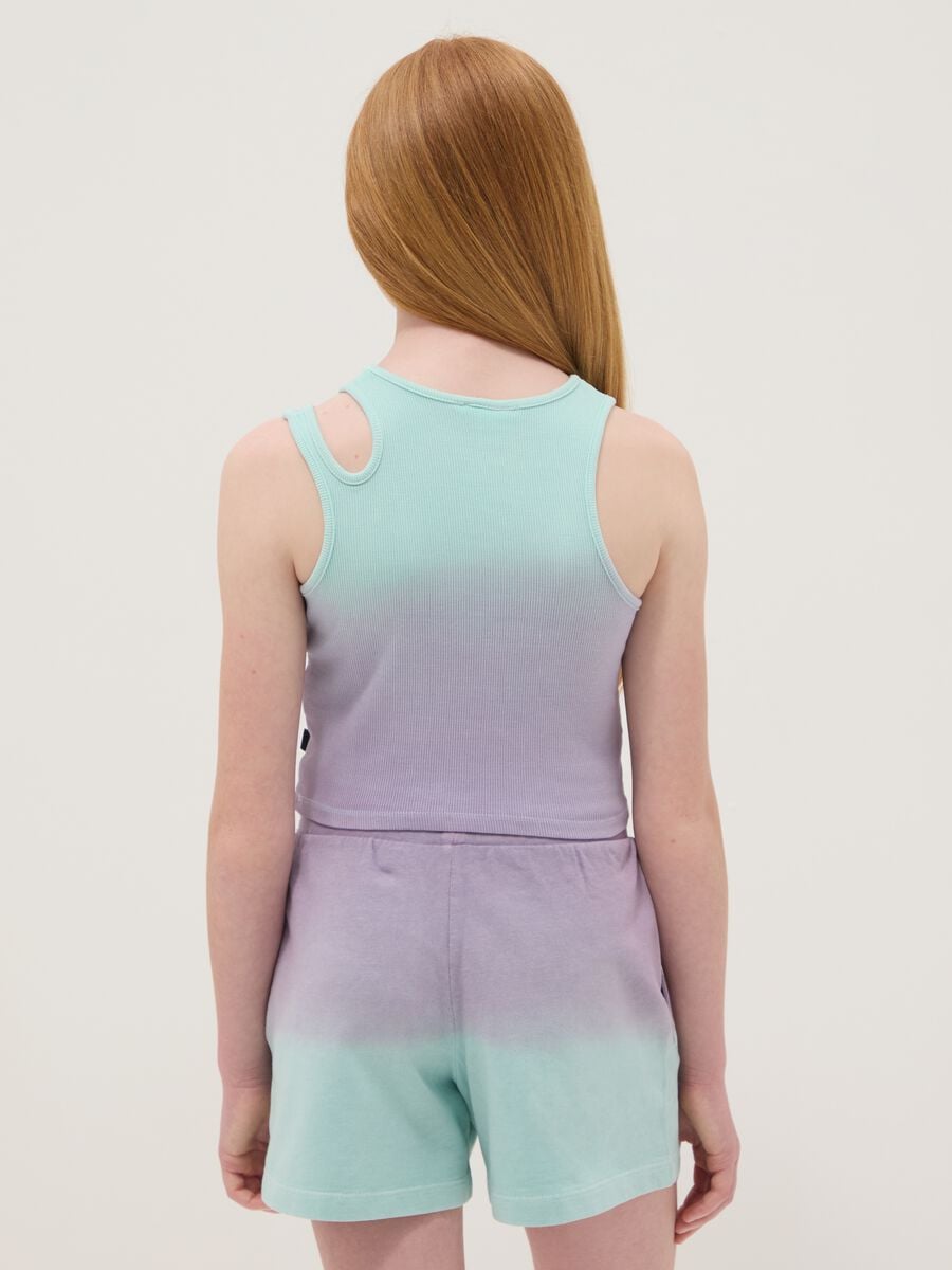 Violettes ombr&eacute; Tanktop aus Stretch-Baumwolle f&uuml;r M&auml;dchen, figurbetont_2