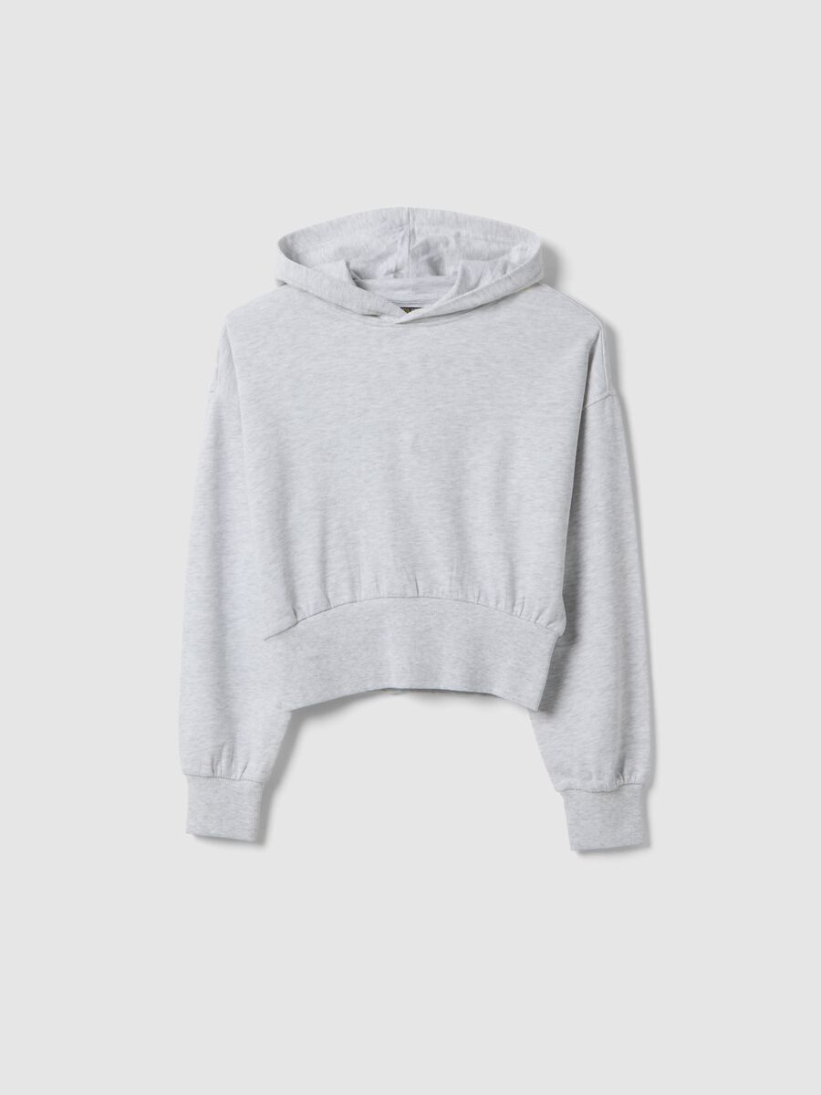 Girls' Pure Cotton Purple Hoodie with Relaxed Fit_0