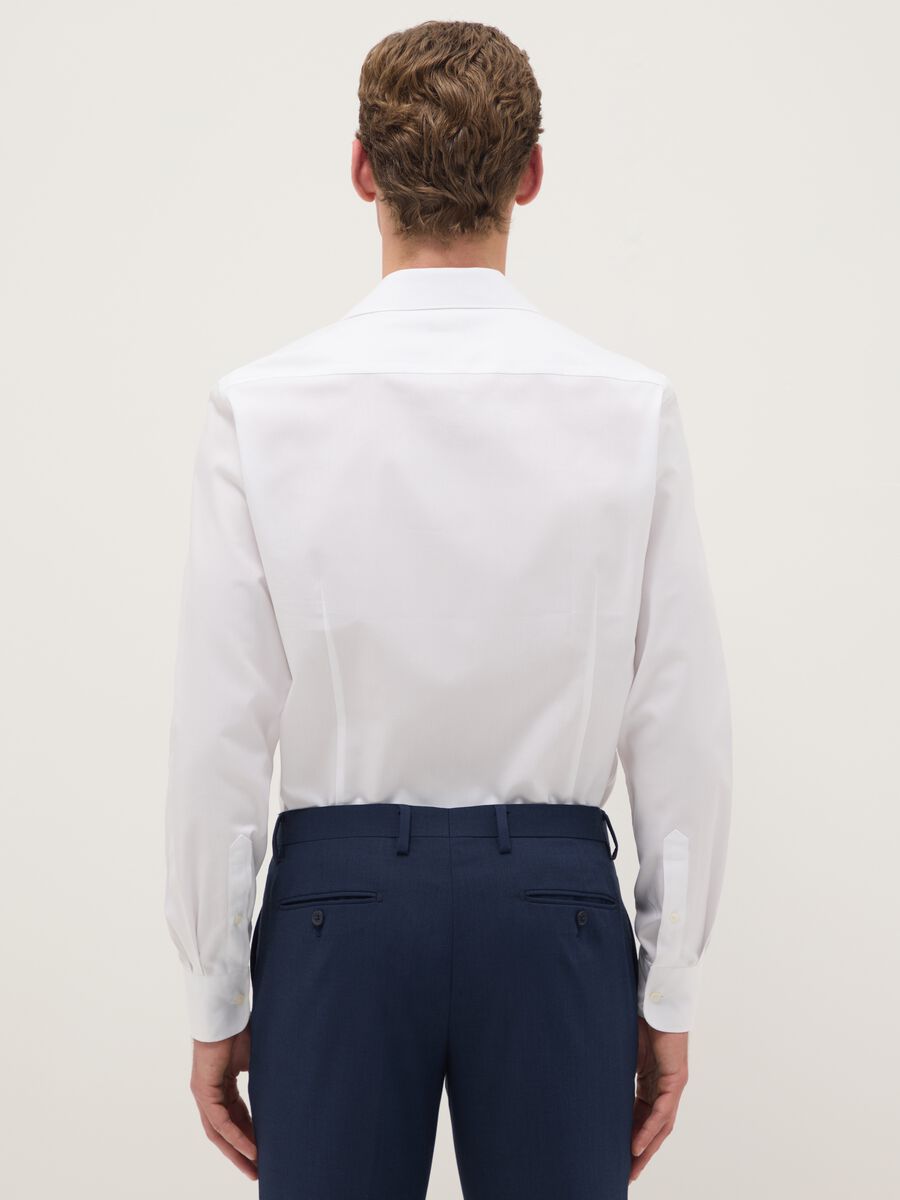 Pure Cotton Slim Fit White Shirt_2