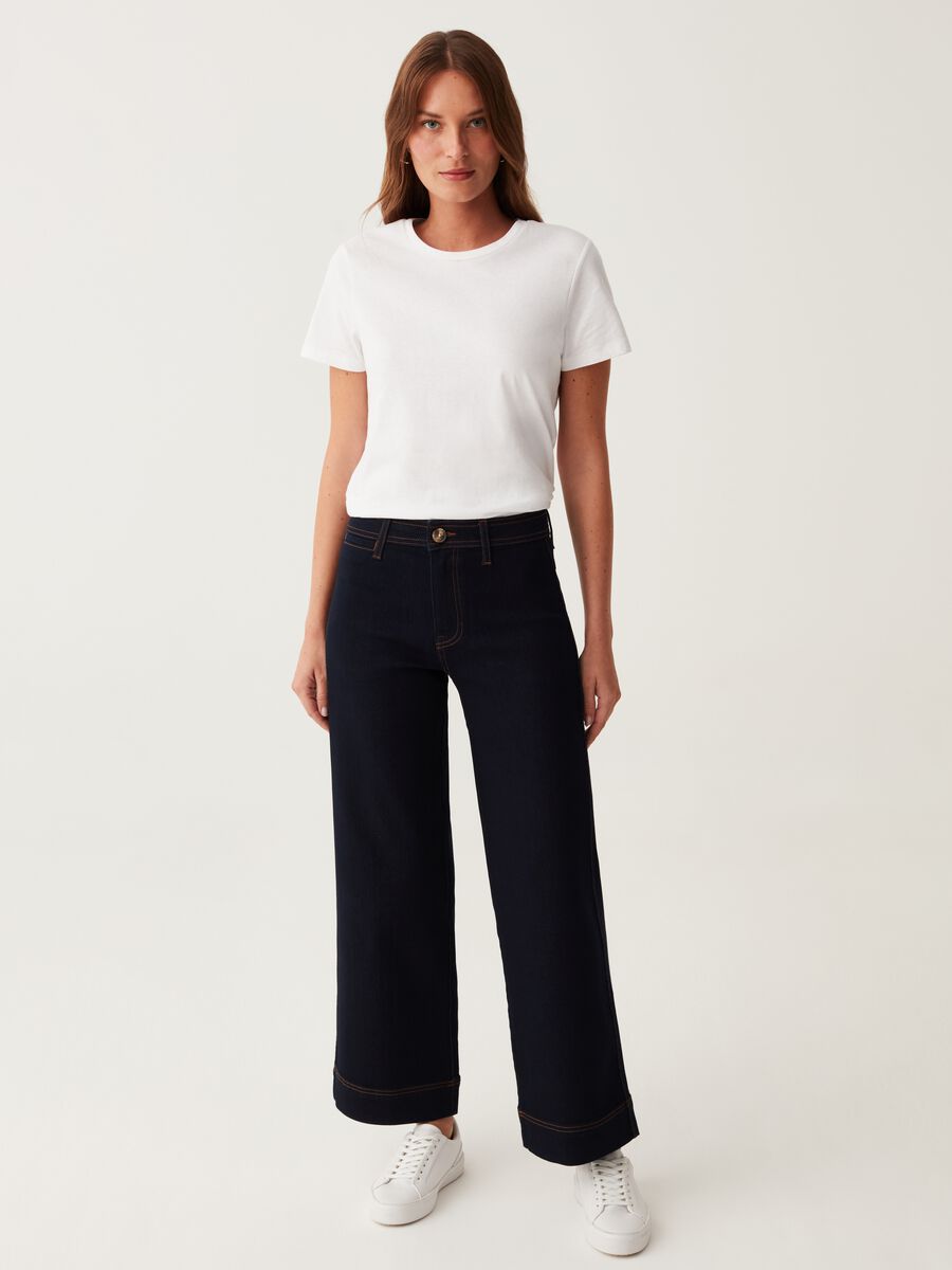 Wide-leg culotte jeans_0
