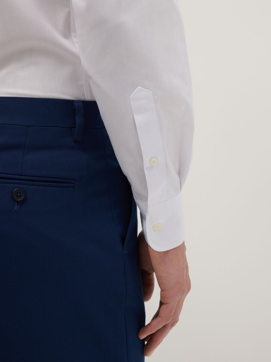 White cotton blend shirt regular fit easy iron_3