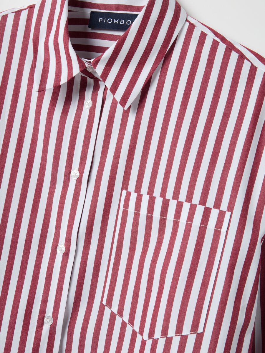 Multicolour striped pure cotton oversized fit shirt_1