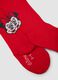 Collants vermelhos em algod&atilde;o org&acirc;nico el&aacute;stico com estampado da Minnie_1