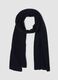 Sciarpa blu in puro cashmere a coste_0