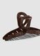 Braune Haarspange mit Tartanmuster_1