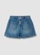 Blue pure cotton denim shorts_4