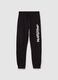 Fleece joggers with drawstring and lettering print_3