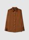 Brown Satin Regular Fit Shirt_4
