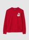 Red Christmas sweatshirt in cotton blend regular fit with print_4