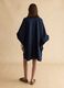 Long blue cotton blend coat with oversized fit_2