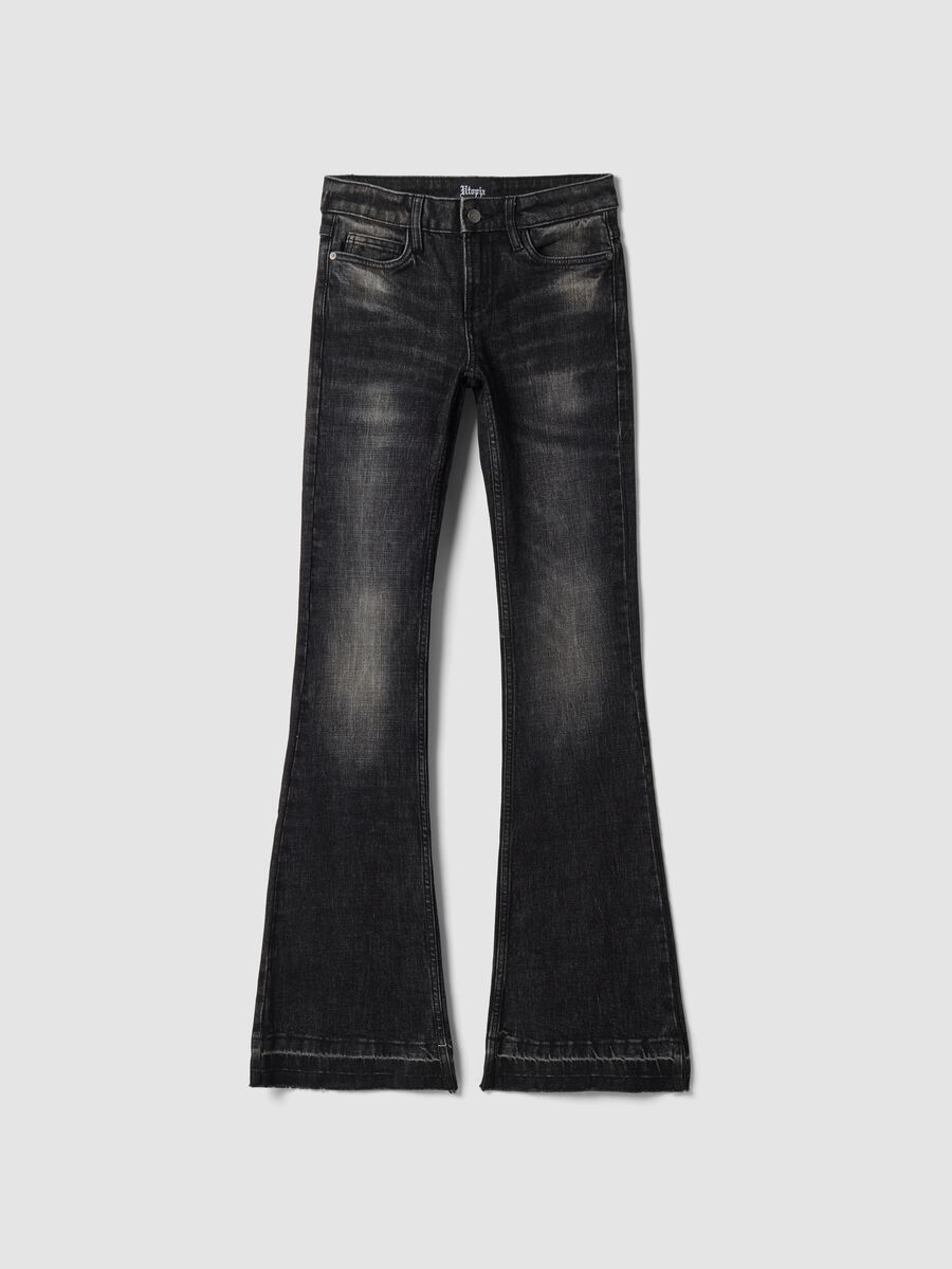Slim Flare Denim Black Washed_0