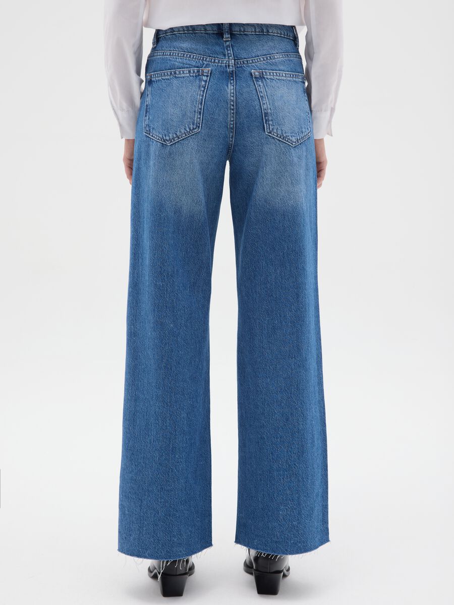 Wide-Leg Jeans in reinem Baumwollstoff_2