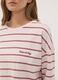 Pink pure organic cotton striped crew-neck pyjamas_2