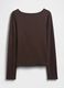Brown Stretch Long Sleeve Top_4