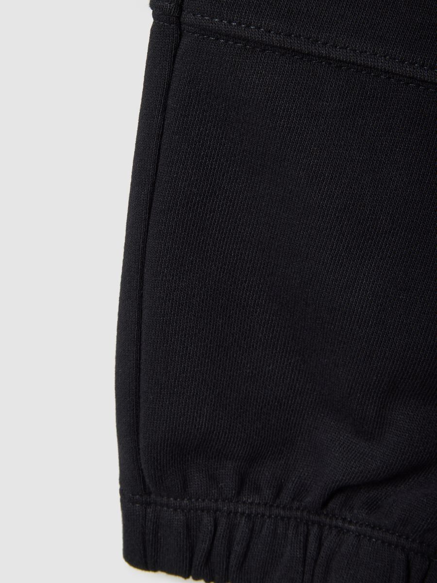 Kids' black jogger trousers in pure cotton regular fit_3
