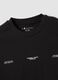 Black pure cotton T-shirt with front print_5