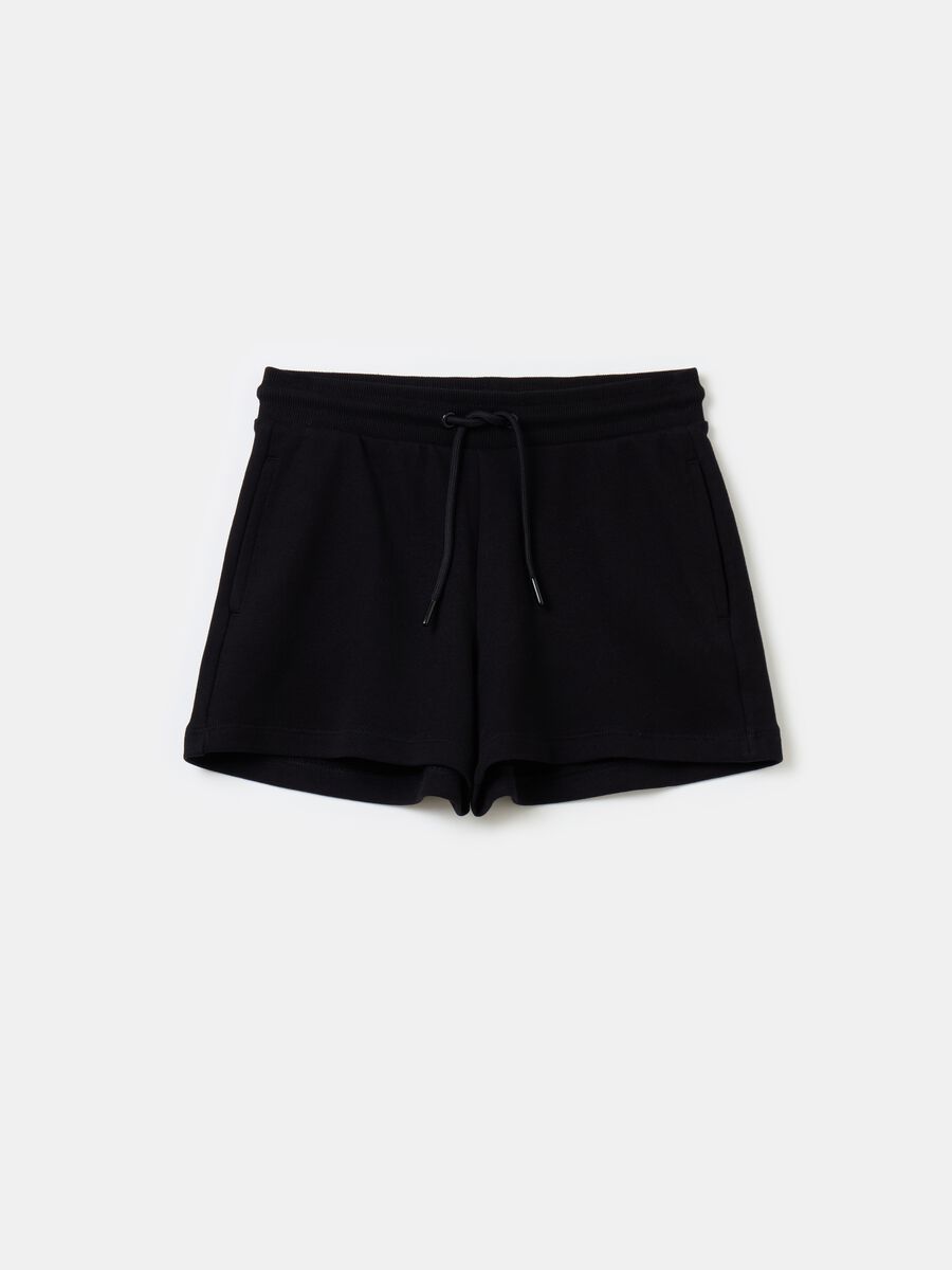 Essential shorts in organic cotton with drawstring_1