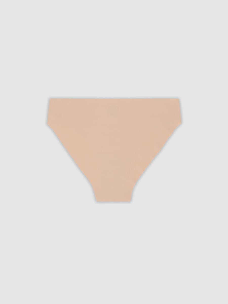 Regular fit beige stretch blend briefs_6