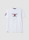 T-shirt branca em algod&atilde;o puro com estampado Chicago Bulls_0