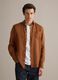 Brown pure linen shirt with button-down collar, regular fit_2