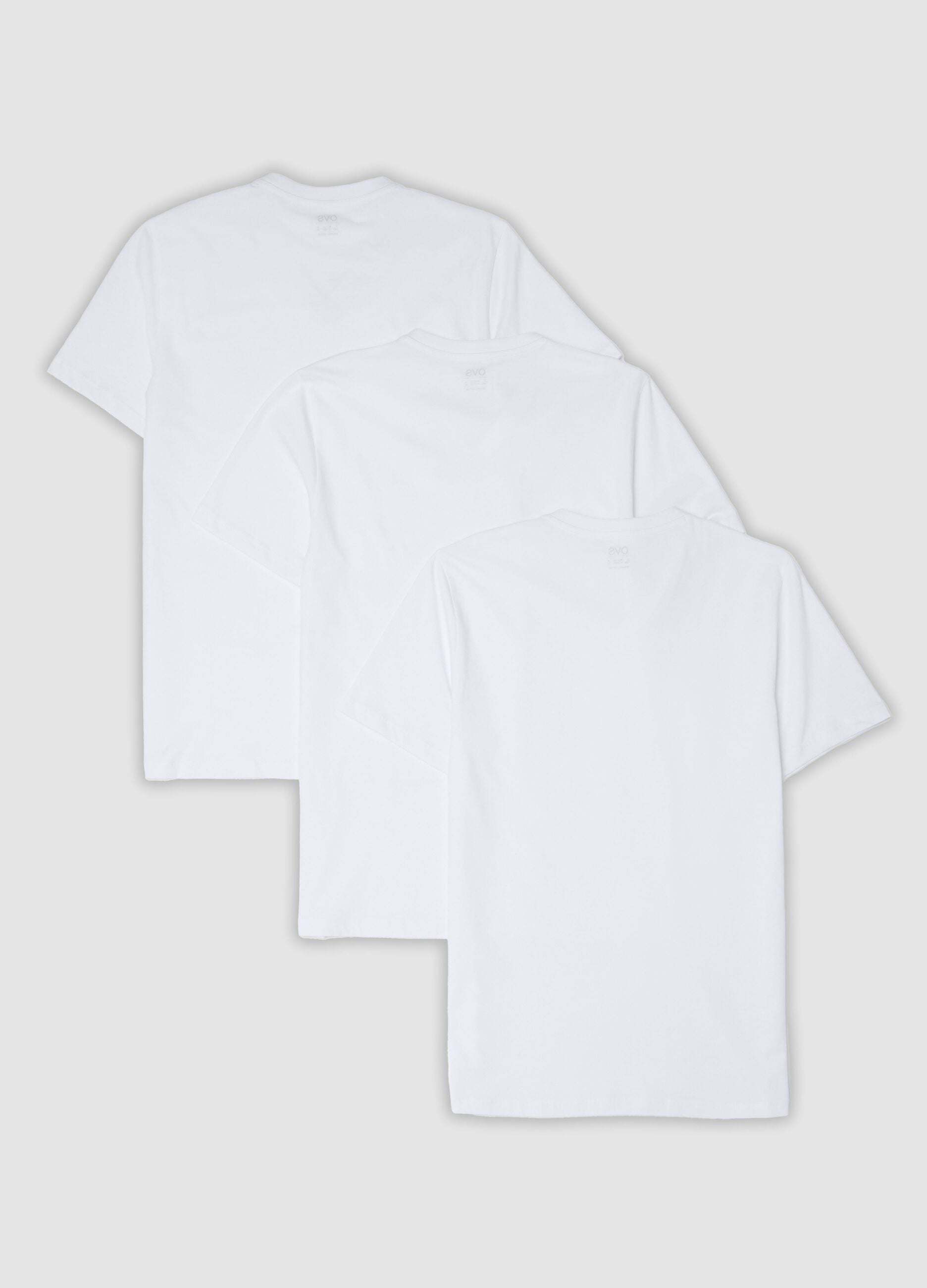 3-pack of white organic cotton V-neck T-shirts