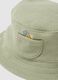 Green organic cotton bucket hat for baby_1